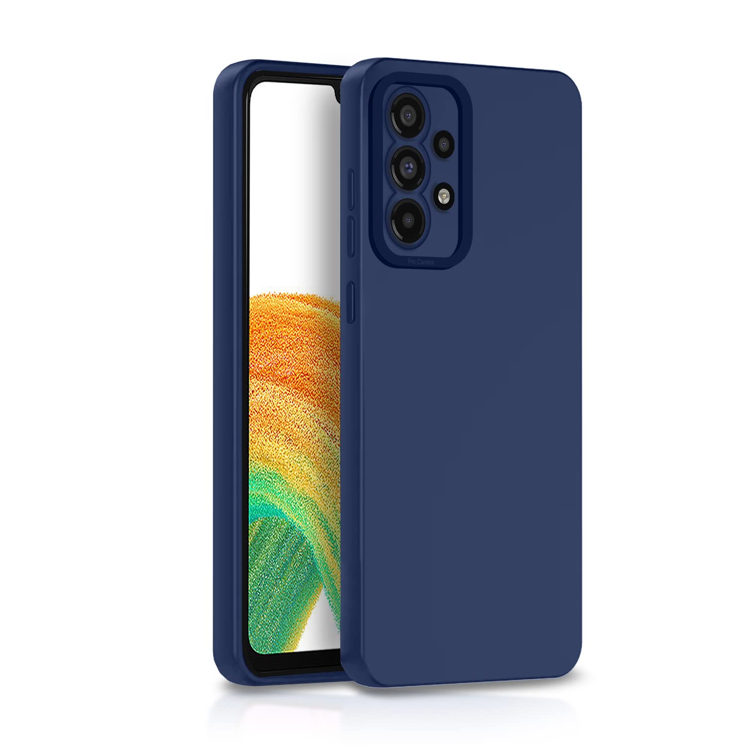 Pikkme Samsung Galaxy A33 5G Back Cover Soft Matte Liquid Silicone TPU | Camera Protection | Shockproof Slim Back Case for Samsung Galaxy A33 5G (Blue)