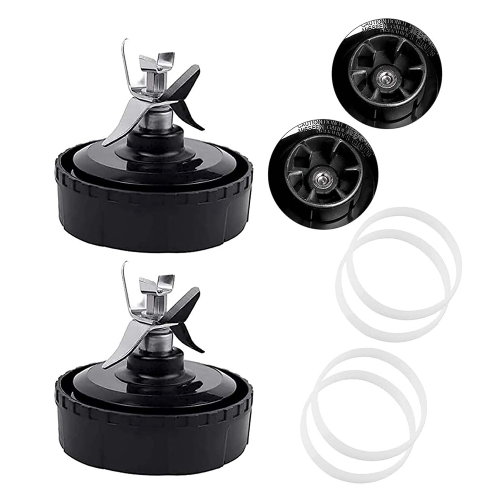 Pièces de Rechange Blender Nutri Ninja Auto IQ BL450 BL451 BL454 Paquet de 2 Lames à 6 Ailettes