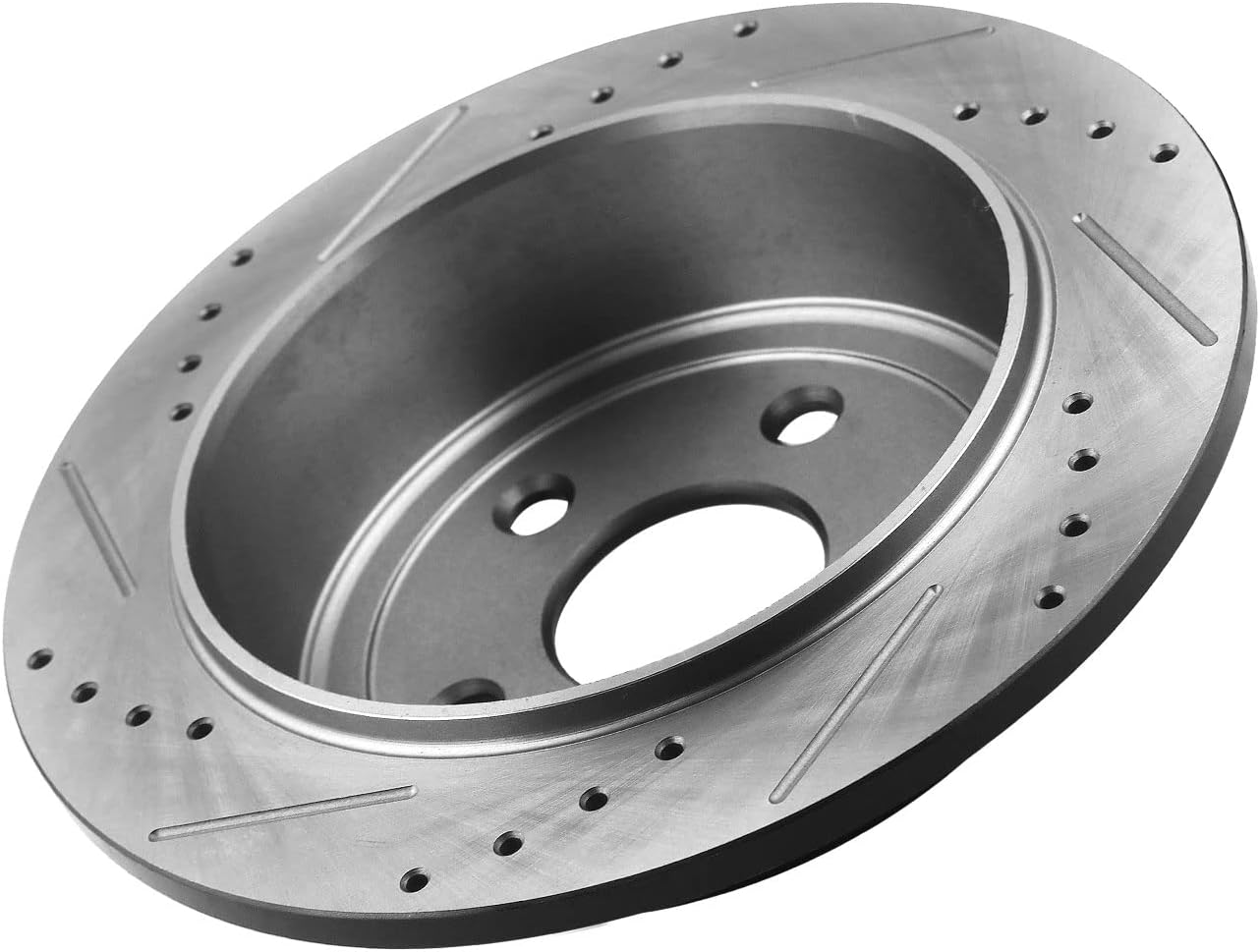 Rear Brake Rotors 316mm Drilled & Slotted Brake Rotor Compatible with Jeep Wrangler