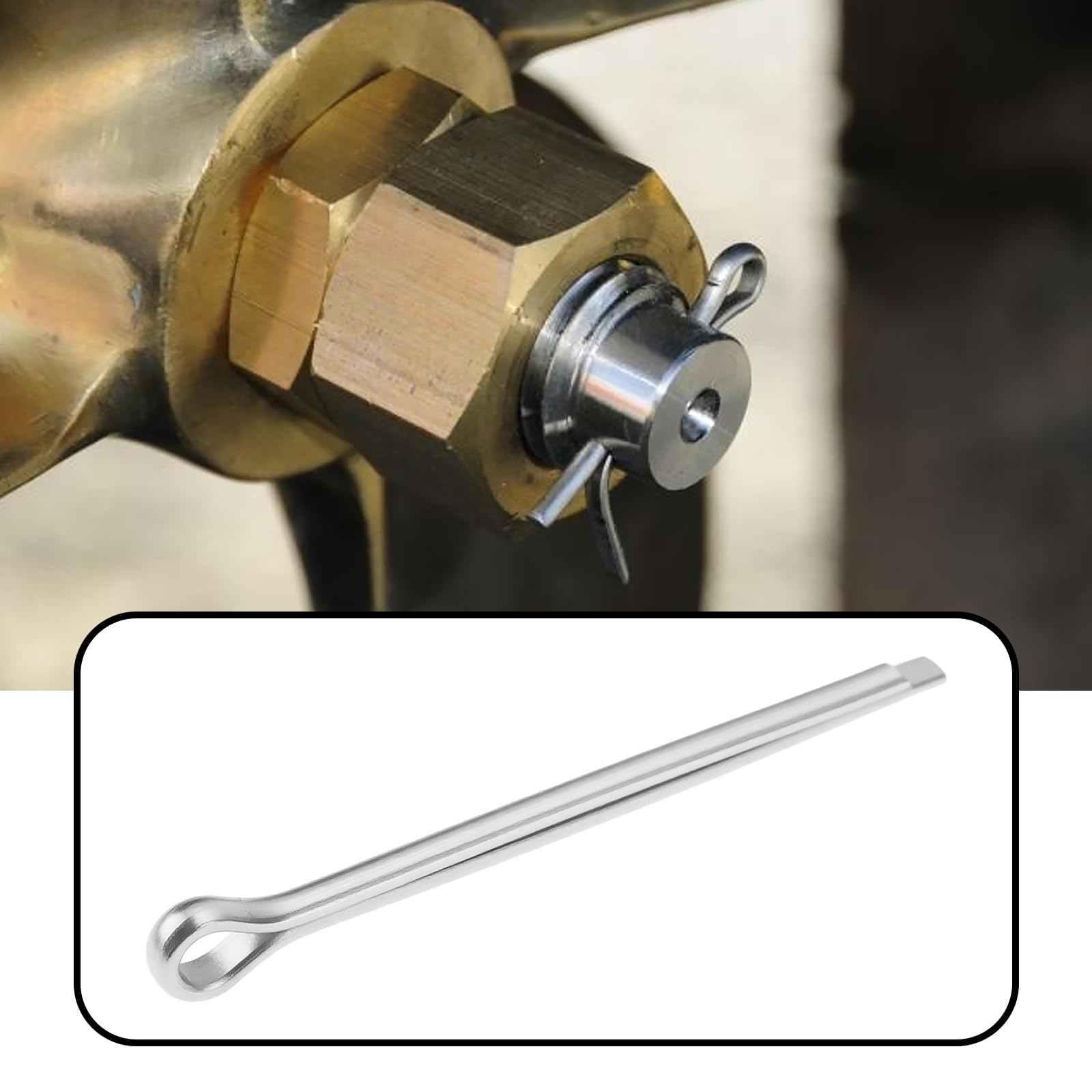 Briny River 20pcs 4x50mm Marine Propeller Nut Cotter Pins 304 Stainless Steel Compatible with Yamaha F150 F200 F300 - Image 2