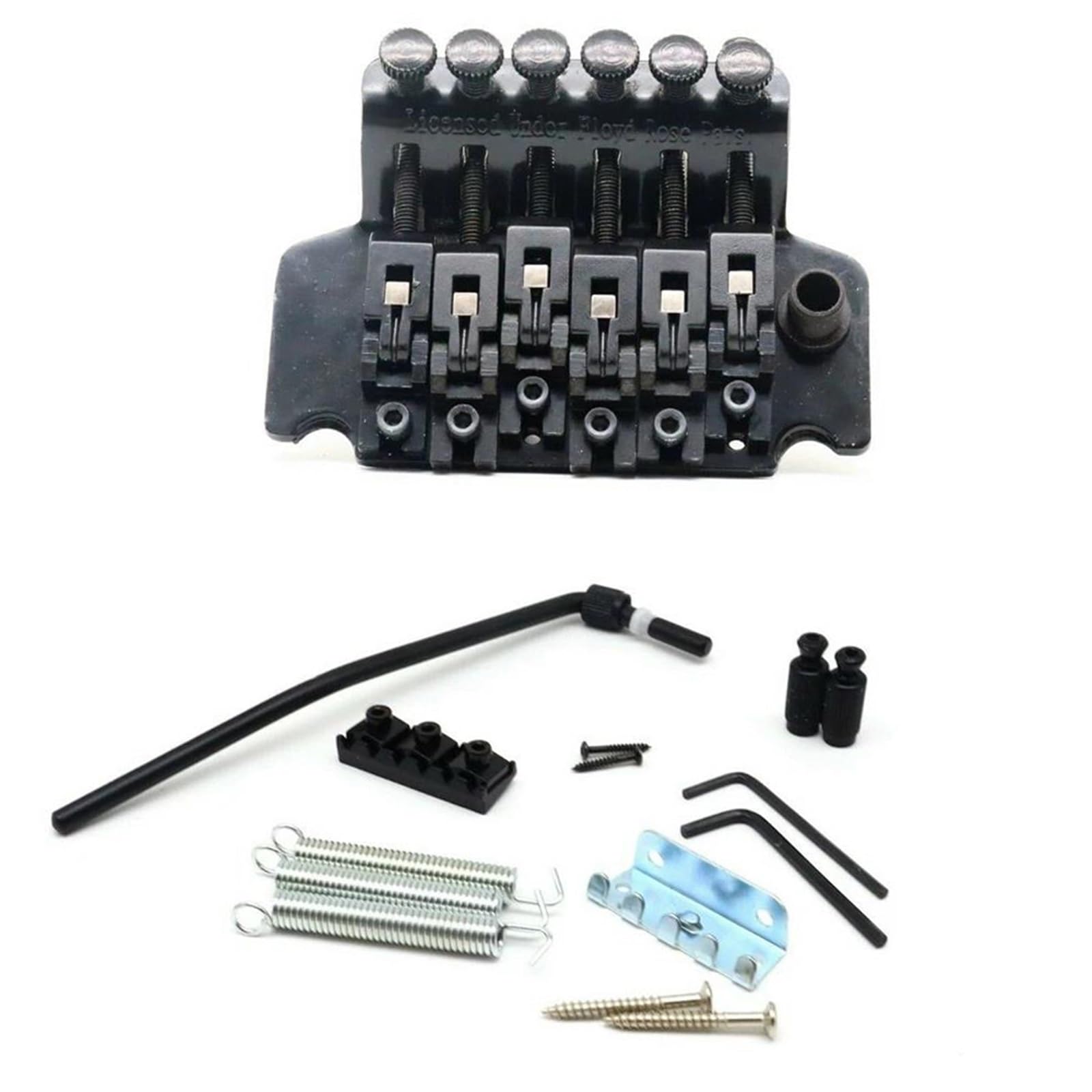 Tremolo-Steg Für E-Gitarre Für Linkshänder Doppelte Verriegelung(Black)