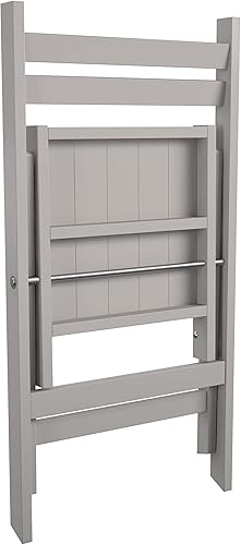 Miniatura 7 de COSCO XL Silla plegable con respaldo de listones de madera, paquete de 2, color gris