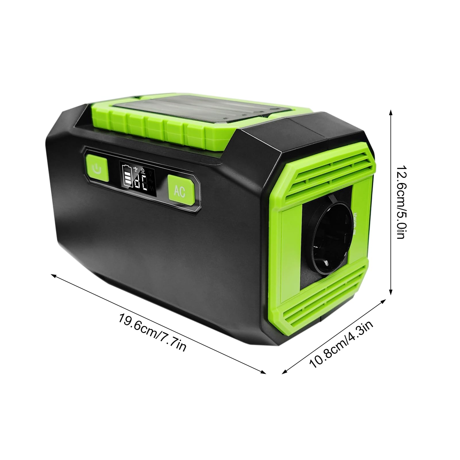 Shkalacar Stazione Elettrica Portatile, 200W 173Wh Generatore con Luci a LED per Casa, Backup di Emergenza, Campeggio in Viaggio su Strada (Plug)