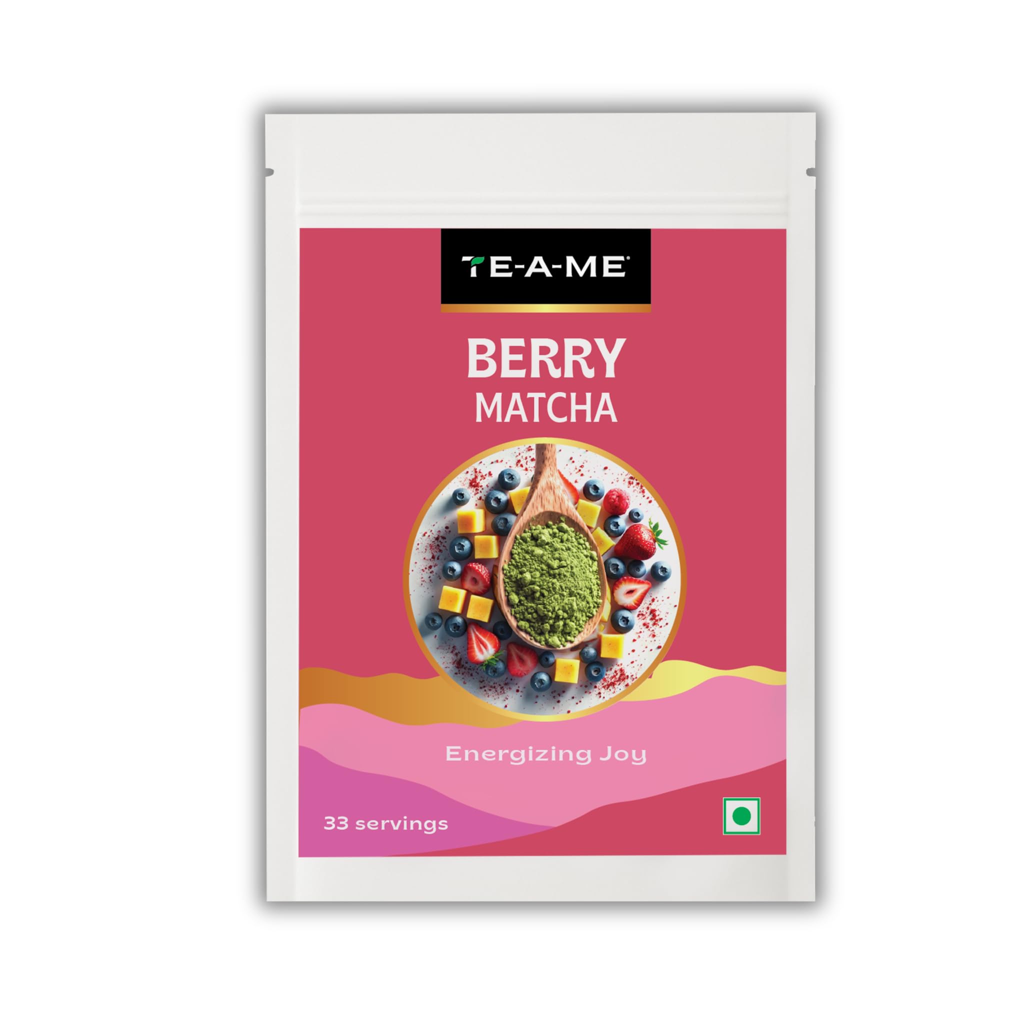 TE-A-ME Berry Matcha Tea Powder, 50g (33 Servings) | Tasty Matcha | No Artificial Sweeteners | Premium Grade | Ceremonial Grade