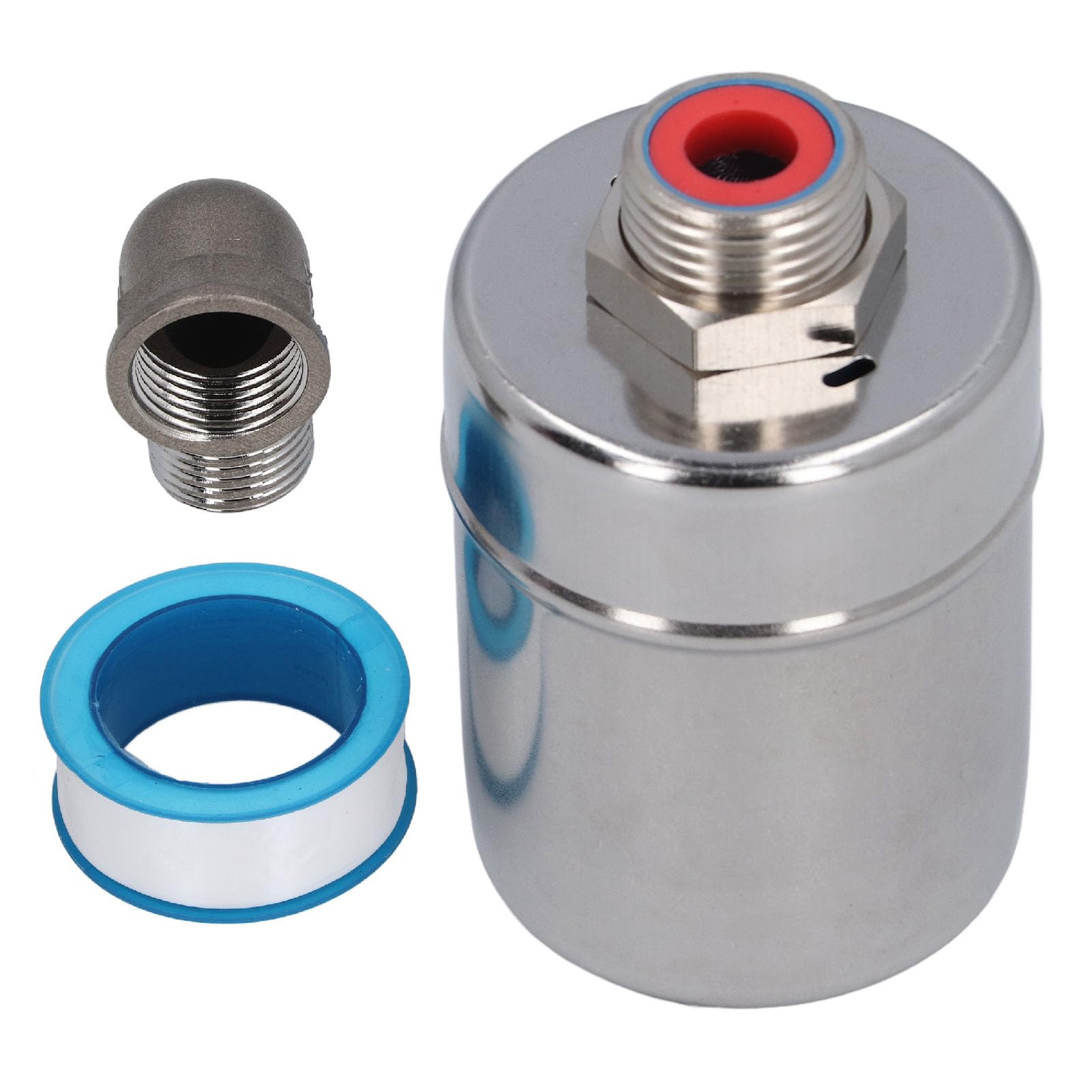 304 Stainless Steel Float Automatic Water Level Controller Valve Float Valve Valve Water Level Control Float Valve DN15 G1/2 Side Inlet Port with Adapter