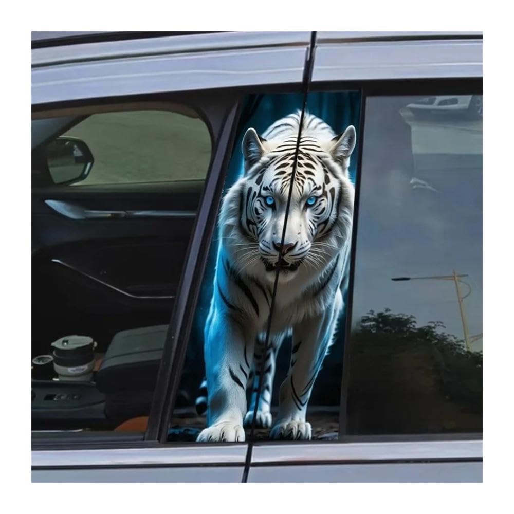 Bertdcx One Color Pvc Car B Pillar Stickers Skull Design Self Adhesive Rectangle Semi Matte Auto Parts