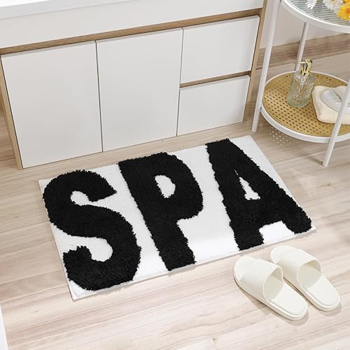 Loismood Bonita alfombra de baño de spa súper absorbente de agua y ultra esponjosa, lavable a máquina, alfombra de baño para baño, sala de estar y