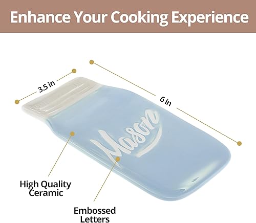 Miniatura 2 de Soporte de cuchara de cerámica para la parte superior de la estufa, soporte para cuchara de cocina en tarro de masón para estufa, bonito soporte