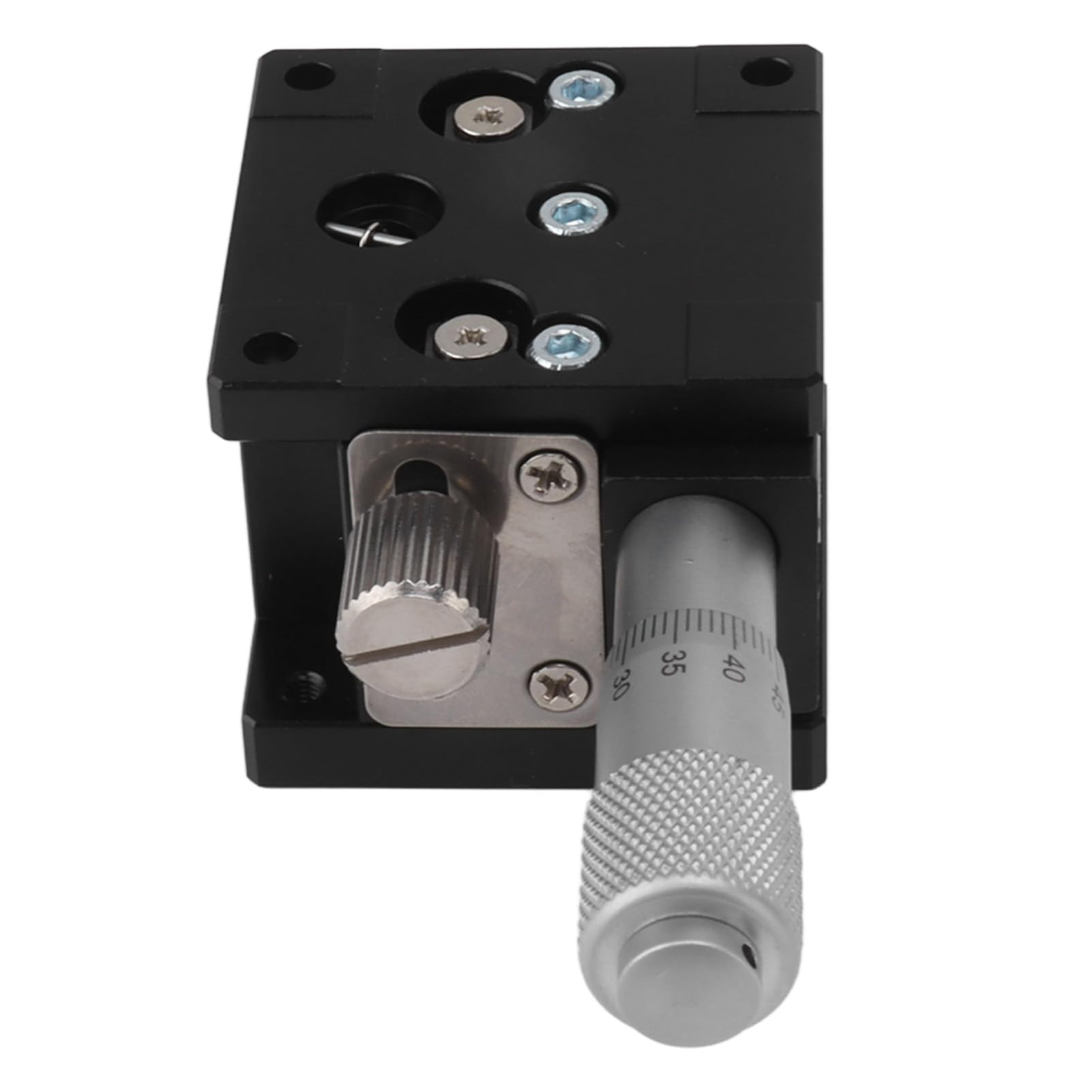 Plataforma deslizante de eje Z de aleación de aluminio con etapa lineal manual, plataforma de ajuste micrométrico con rodamiento de rodillos cruzados para instrumentos y