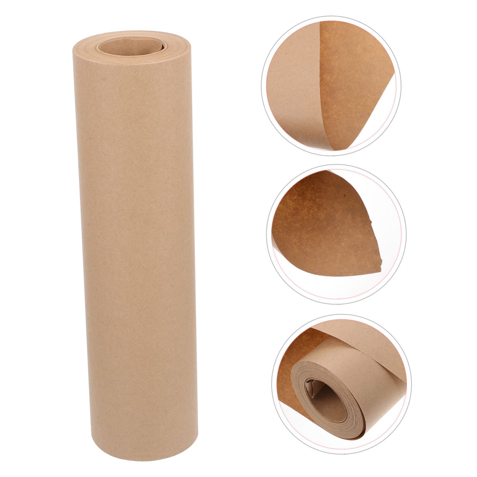 HOMSFOU Kraftpapier Rolle Braunes Packpapier für DIY Handwerksprojekte Hochzeiten und Dekoration Vielseitig Einsetzbar für Verpackungen und Bastelarbeiten