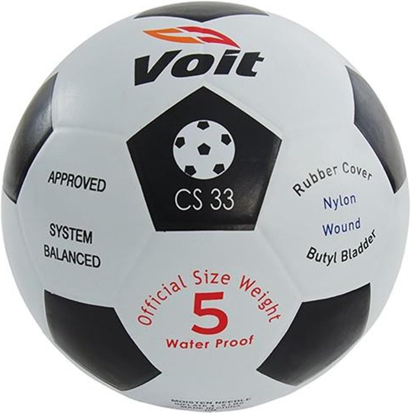 Voit Balón de fútbol de goma, tamaño 5