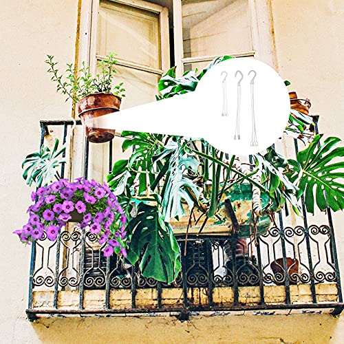 Yardwe 30Pcs Flower Pot Hanging Chain Plastic Plant Pots Holders Basket Planter Hanger Fence Railing Wall Plant Containers Hook For Outdoor Indoor Garden Balcony Decoration White #TOP4