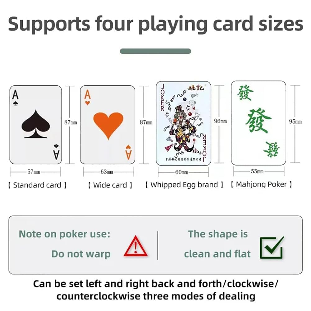 Améliorez l'expérience de jeu avec le concessionnaire de cartes UNO, Blackjack, Texas Hold'em entièrement automatique – Machine à diviser 4 jeux rechargeable pour jusqu'à 8 joueurs