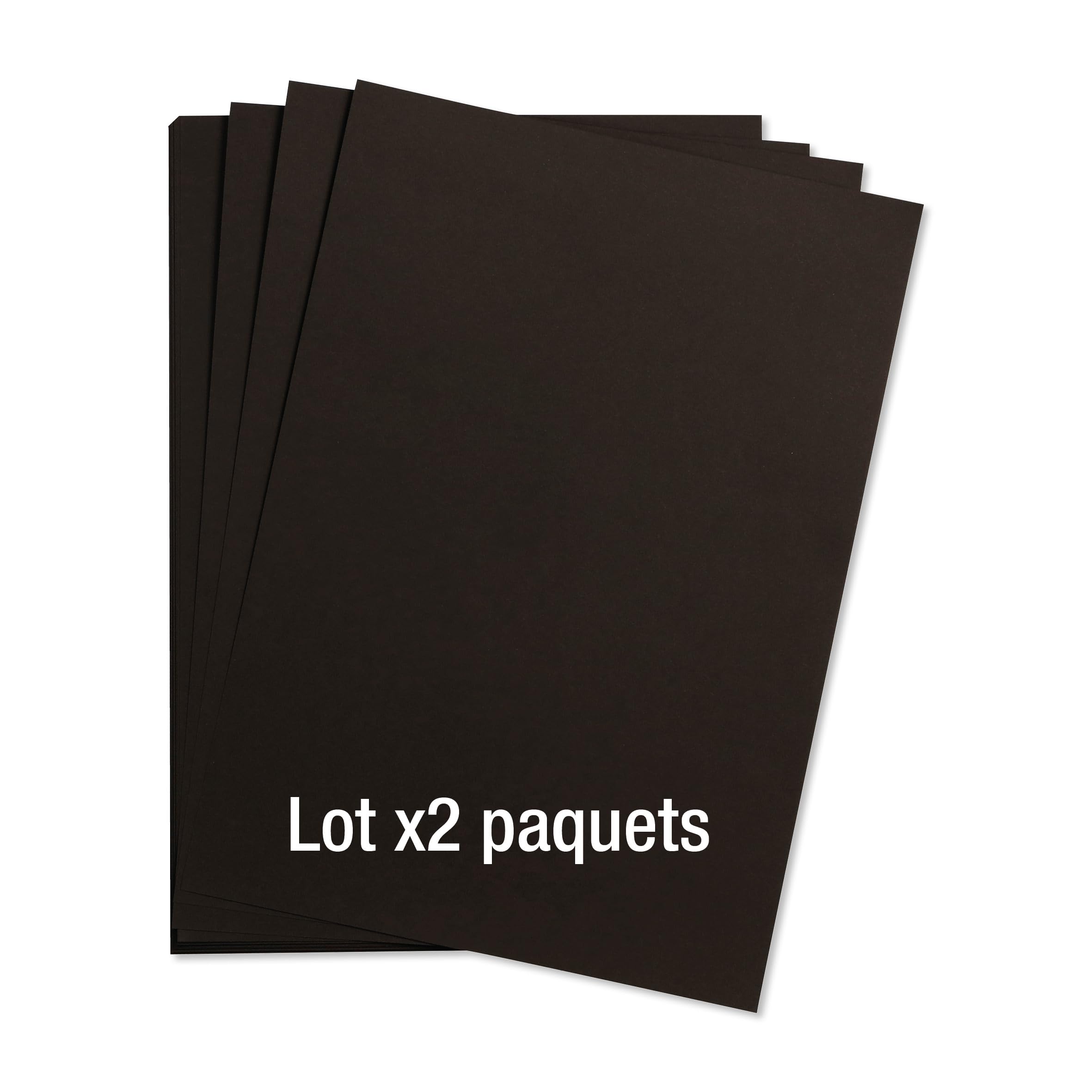 Clairefontaine 97350AMZC A Pack of 2 Packs of Maya Paper – 25 Sheets of Smooth Black Drawing Paper – A4 21 x 29.7 cm 120 g – Ideal for Drawing and Creative Activities