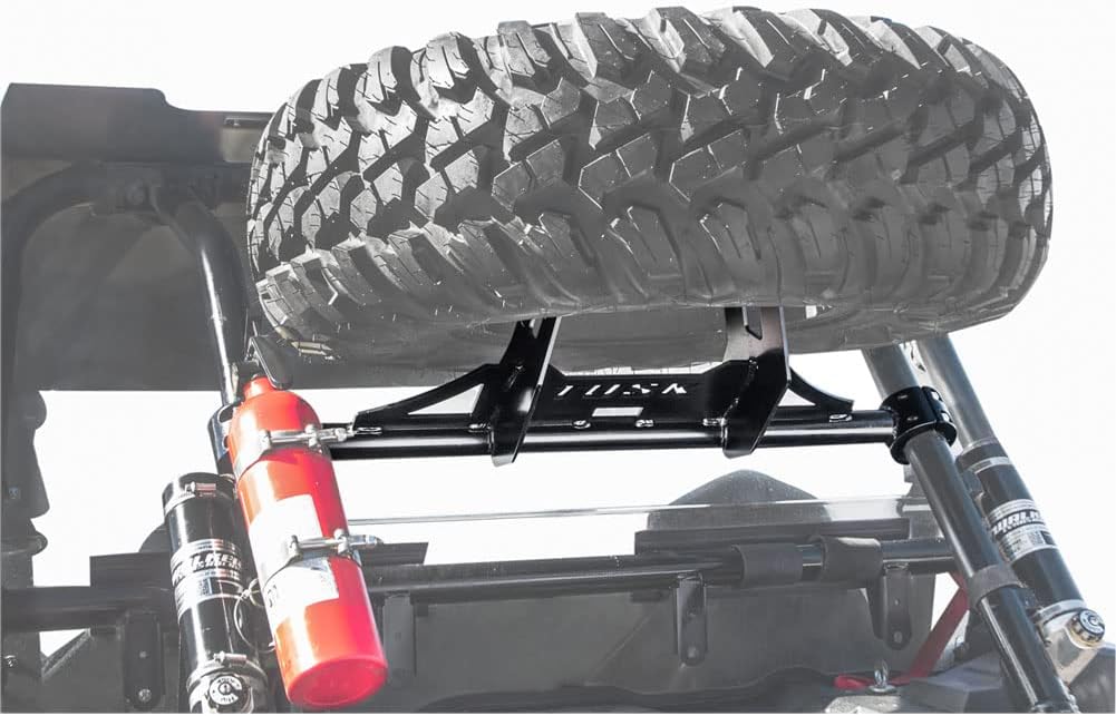 Tusk UTV Heavy-Duty Spare Tire Carrier with 2-Ton Scissor Jack and Mount Includes Lug Wrench Combo Kit Compatible with Polaris RZR XP/XP4 1000 2014-2021