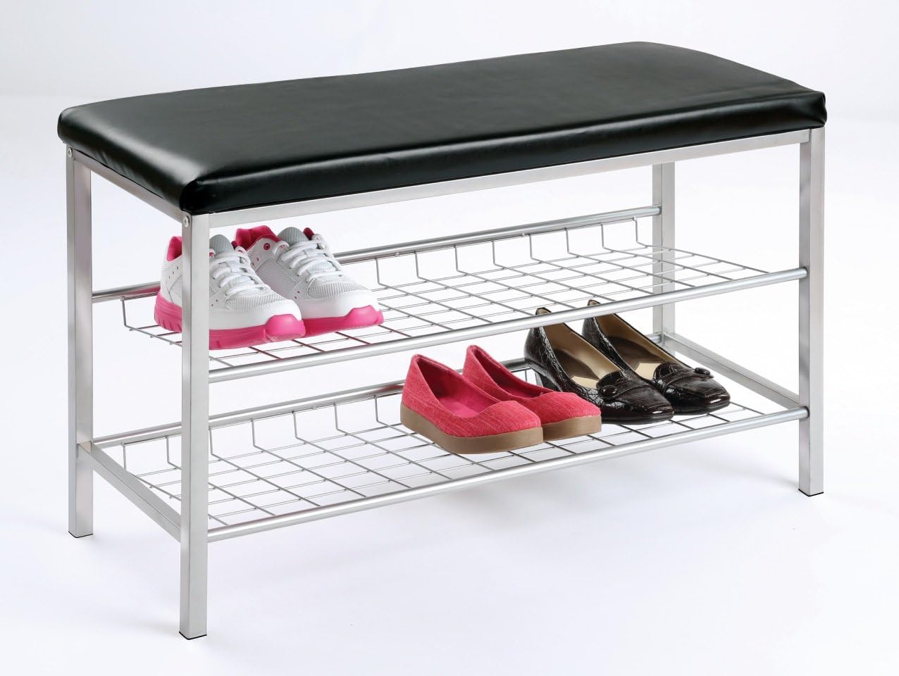 2 Tier Chrome Metal Shoe Rack Amazon.ca Home