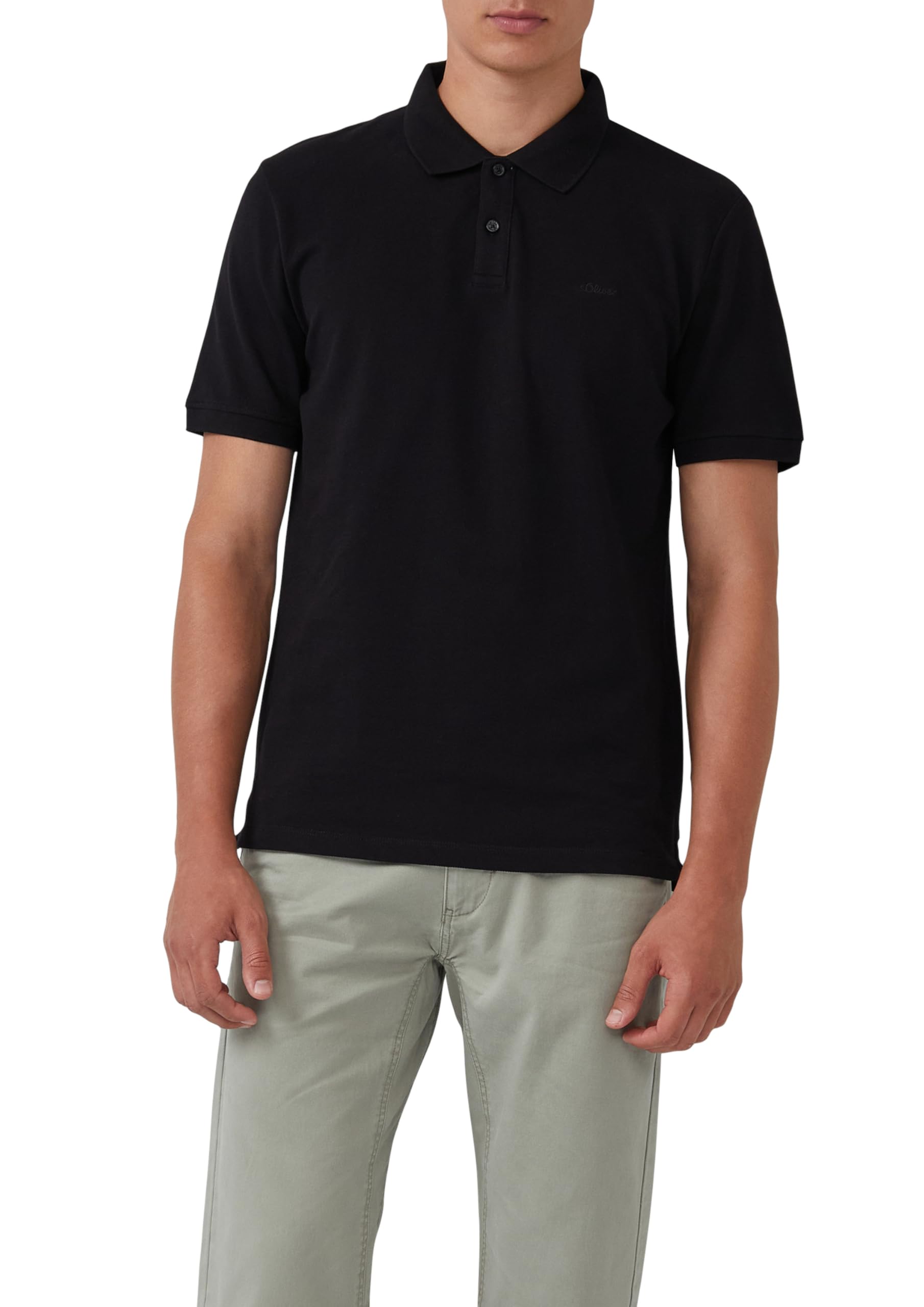 s.Oliver Herren Poloshirt aus Piqué mit Logo im Doppelpack Polohemd