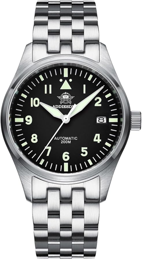 ADDIESDIVE 自動巻き腕時計(手巻き、ハック機能付) NH35A ADDIESDIVE 自動巻き腕時計(手巻き、ハック機能付) NH35A