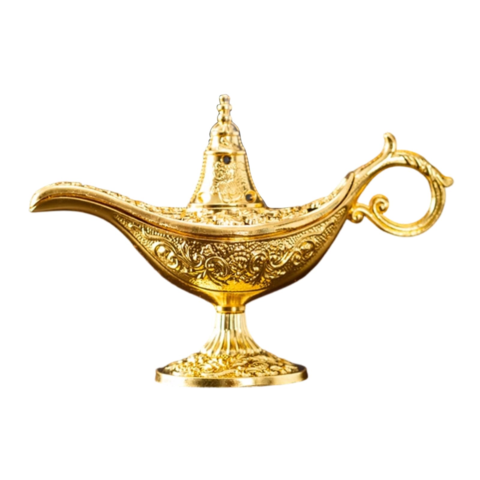 hogtnd Aladdins Metal Lamp Incense Burners Diffuser for Antique Scents for Party Decorations, Meditations and Relaxation, Arabic Antique Incense Diffuser