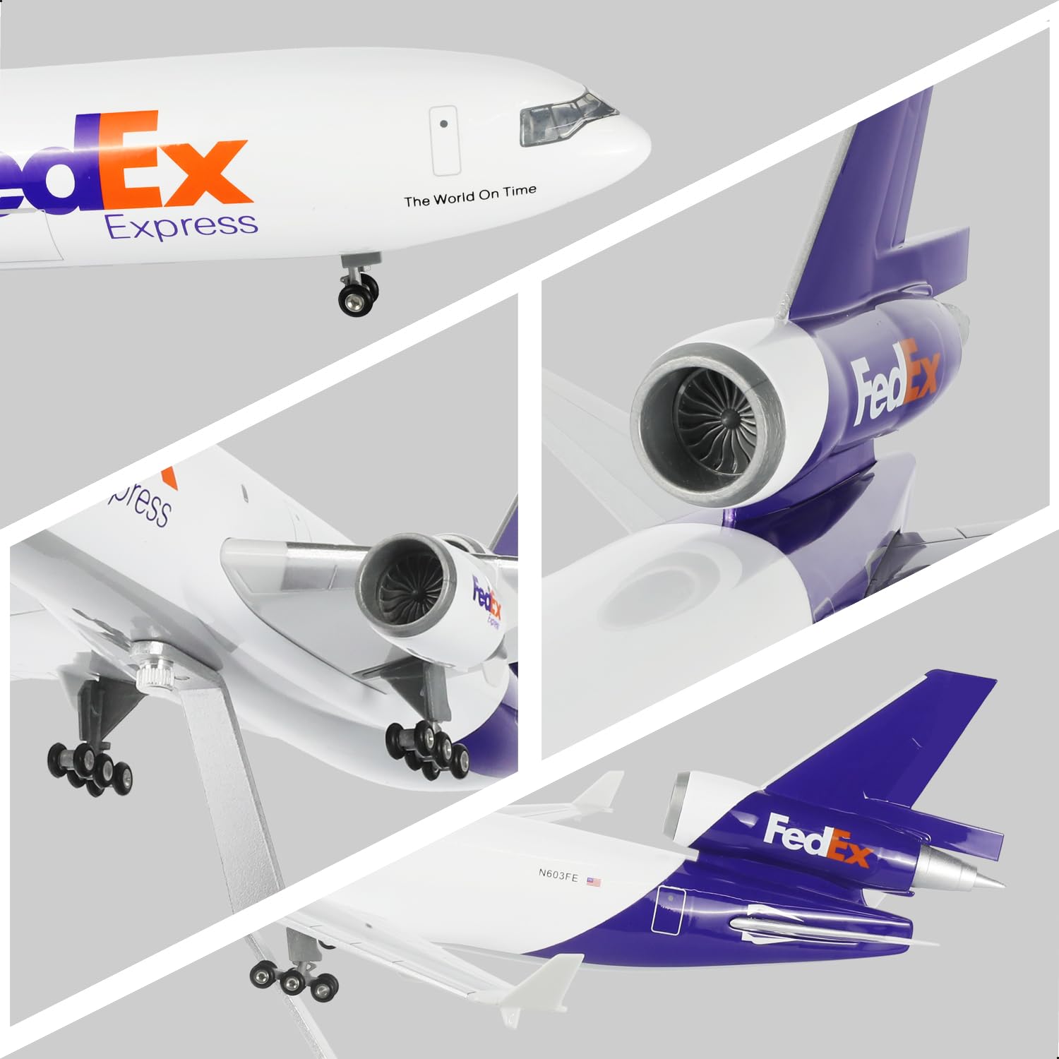 Amazon.co.jp: QIYUMOKE 1/130 大型スケール フェデックス MD-11
