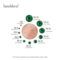 Vista 215 de Beadsland 1440 diamantes de imitación de cristal con parte trasera plana, gemas redondas, sombra dorada, SS20, 0.181-0.189 in