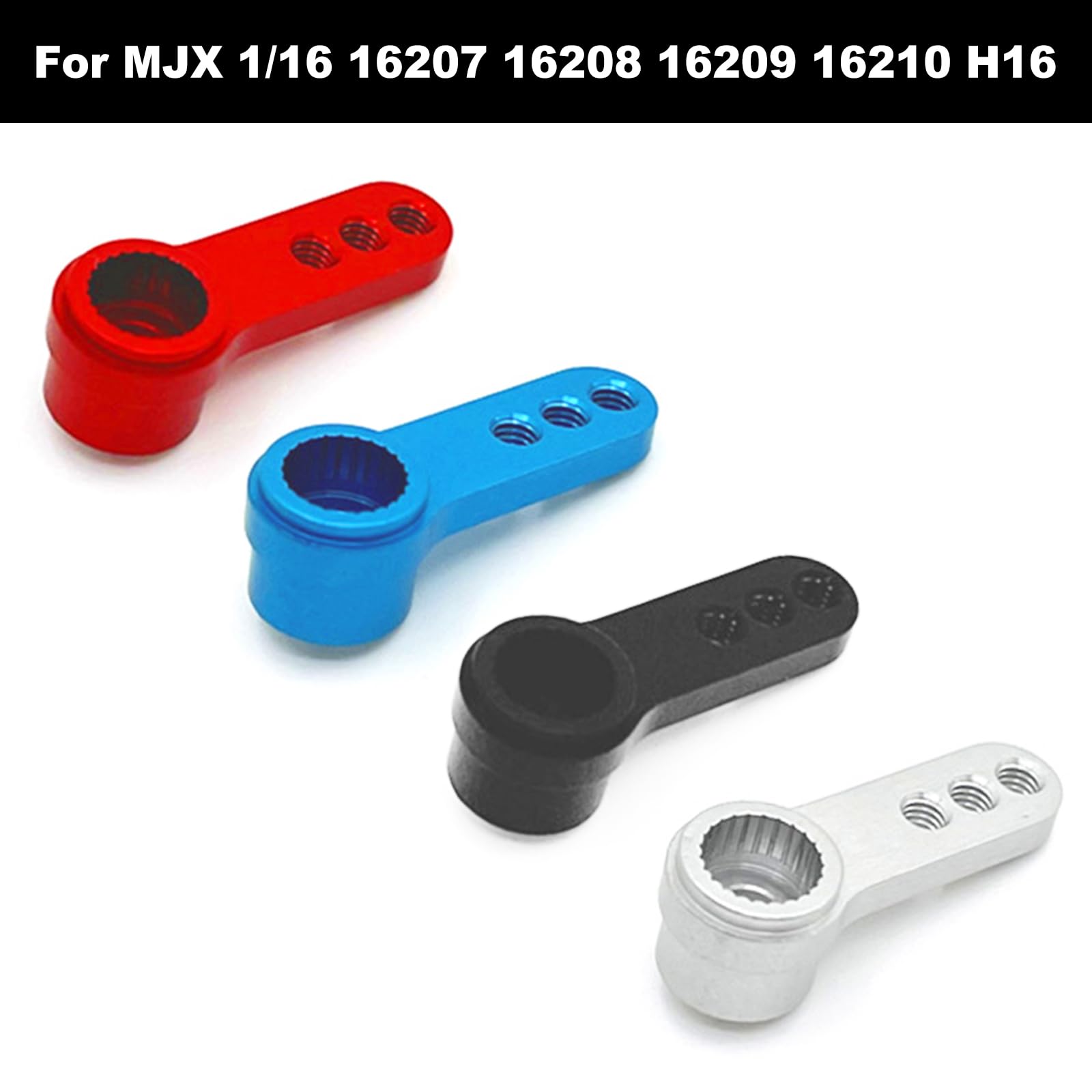 RCPLAGA Metal Upgraded 25T Servo Arm Spare Part for 1/16 RC16207 16208 16209 16210 H16 (red)