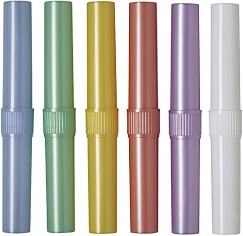 Miniatura 1 de Medline Soportes para cepillos de dientes de dos piezas, colores surtidos, ideales para viajes y uso doméstico, paquete de 72