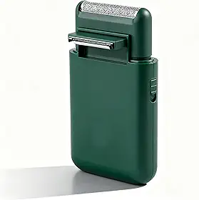 LinMei Barbeador masculino – Mini barbeador elétrico portátil recarregável por USB, aparador de barba multifunções com lâmina de costela pop-up, amigo da pele sensível para barbas, ideal para viagens