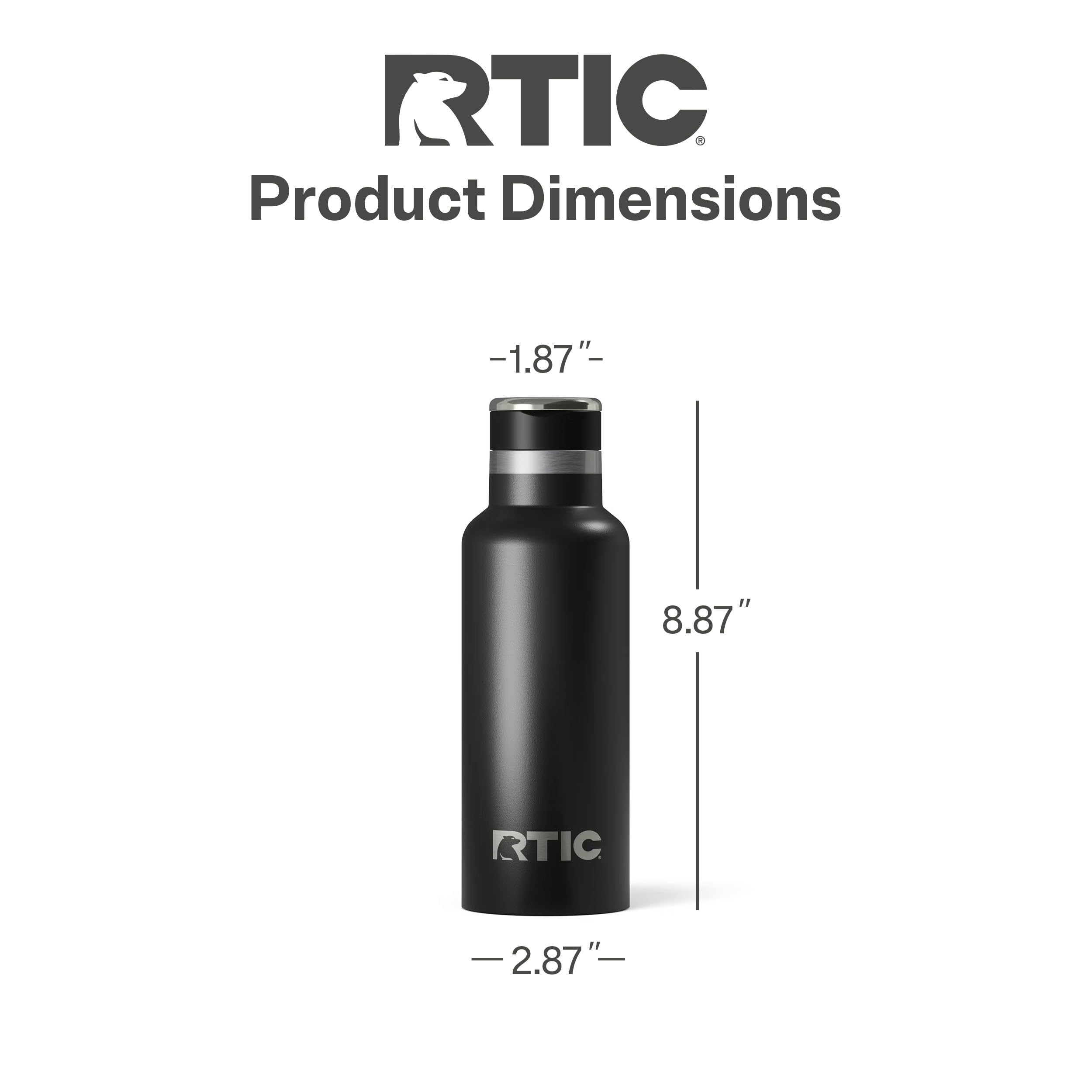 Amazon.com: RTIC 16oz Journey Water Bottle Ceramic Lined Metal