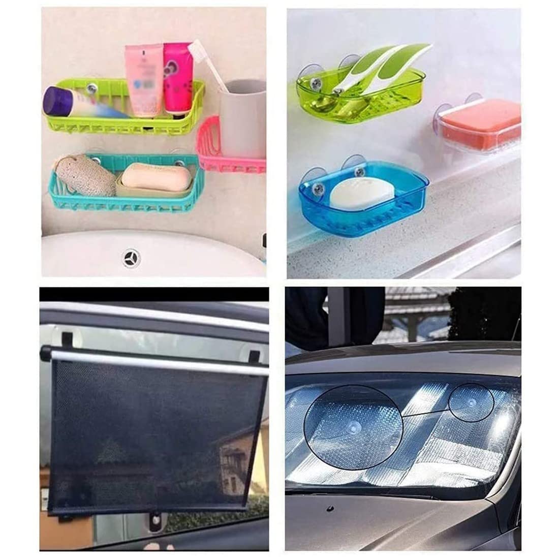 Lot De 10 Ventouses Filetées 40 Mm Avec Écrous - Transparentes - Pour Voiture, Camping, Décoration Fenêtre