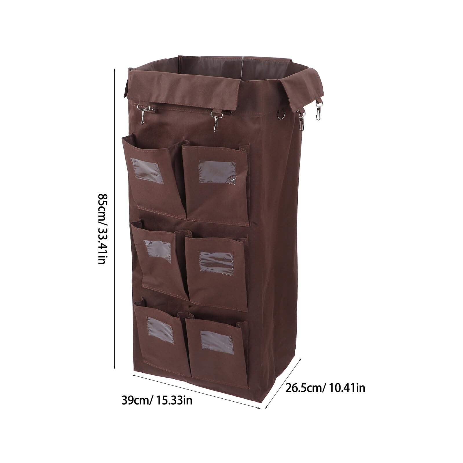 SHINEOFI Bolsa Organizadora Gran Capacidad con 6 Bolsillos Resistente a Fugas para Carrito de Limpieza Compatible con Carritos de Hotel para Servicio y Lavandería