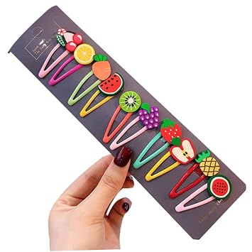 Sunflower-QD Cut Candy Color Hair Clips for Girls Accessories(Fruits)