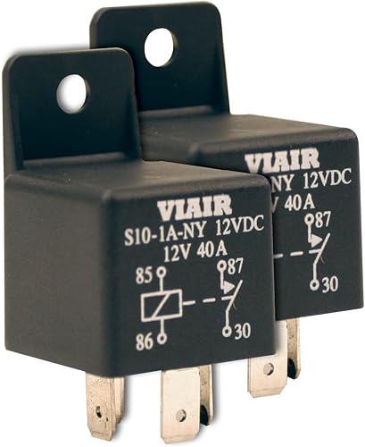 Miniatura 2 de VIAIR 280C 150PSI Paquete de valor doble, suspensión neumática, bocinas de aire, 30% de servicio  100 PSI, negroplata, 28002