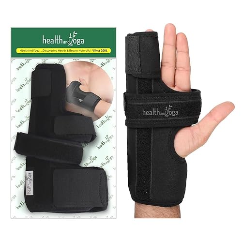 HealthAndYoga GuardNHeal - Férula de dedo tipo bóxer Soporte acolchado con férula extraíble para fractura de boxeador Protección de dedos pequeños