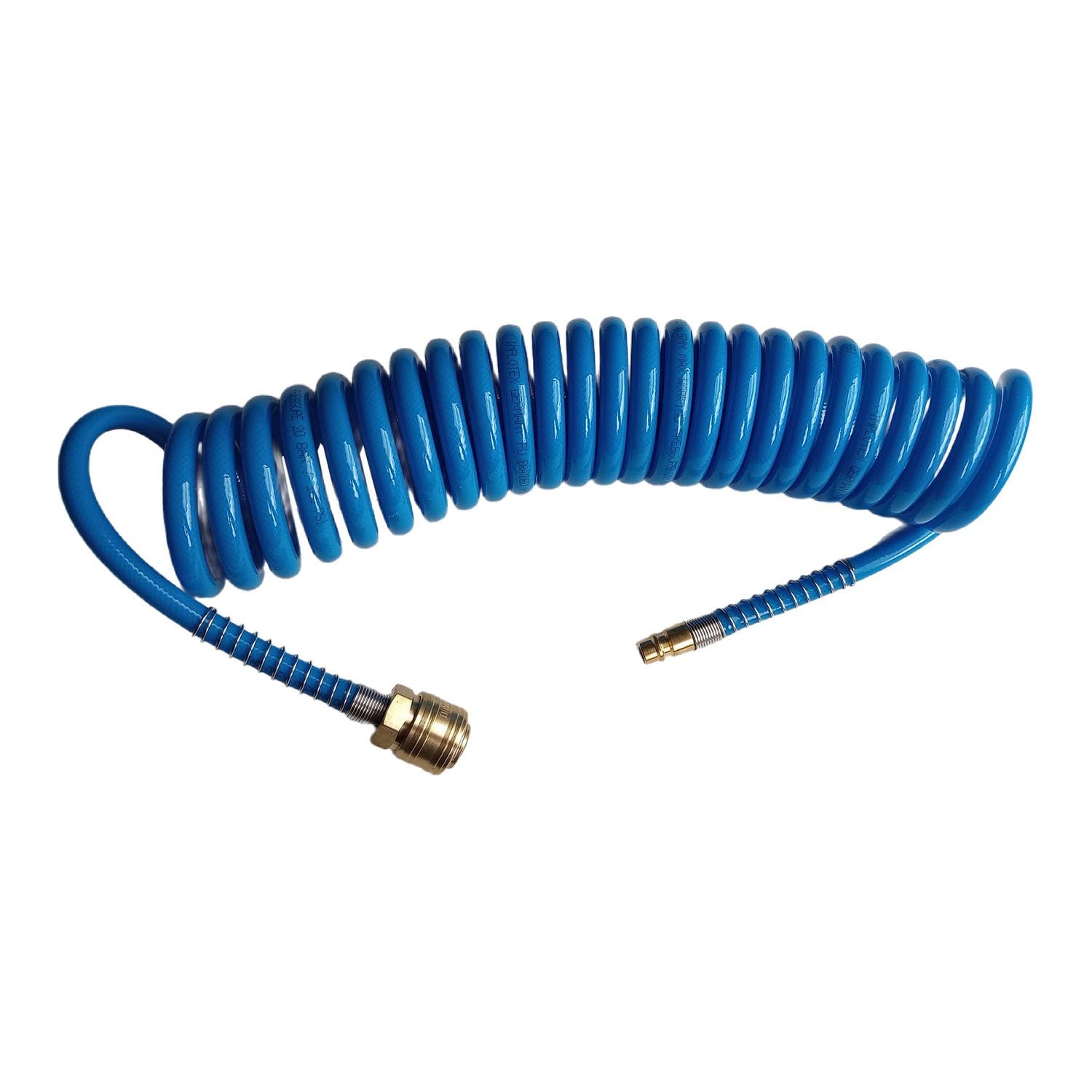 Druckluftschlauch Spiralschlauch Glattschlauch Länge 3 Meter, 5 Meter und 8 Meter - max.20bar IMPLOTEX, Druckluftschlauch: D6.5x10mm 3 Meter Spiralschlauch Schlauch