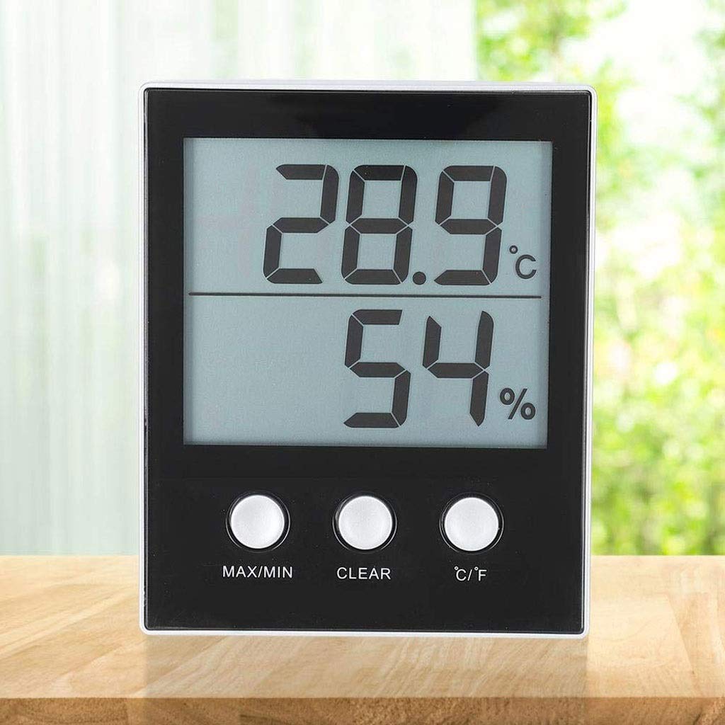 Cyfrowy higrometr, termometr, wilgotność względna i temperatura, miernik z wyświetlaczem LCD, przełącznik ℃ i ℉, do domu, biura, szklarni, magazynu
