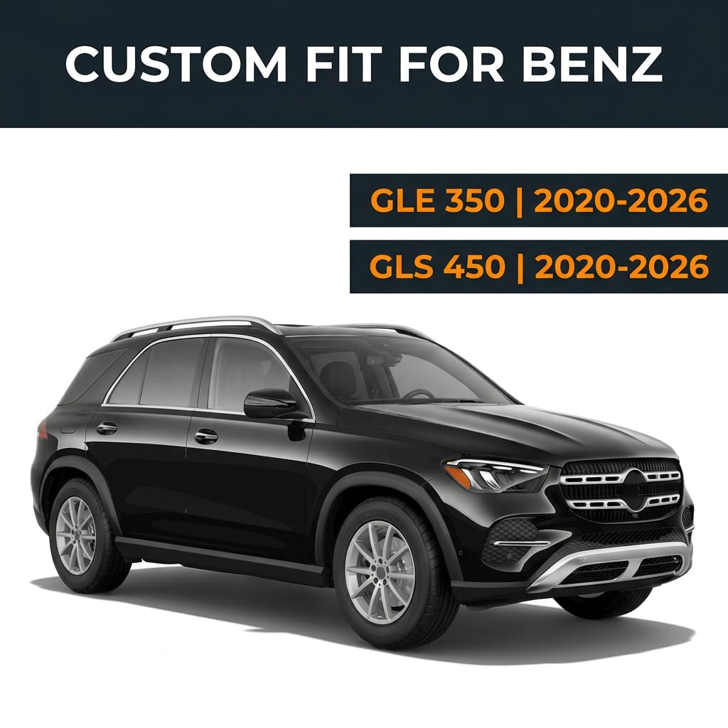 Didisky Confezione da 1 pellicola protettiva in vetro temperato per Mercedes Benz GLE 350 2025 2026 2020-2025 Mercedes Benz GLE GLS 450 580, facile da installare con kit di attrezzi, 9H, accessori