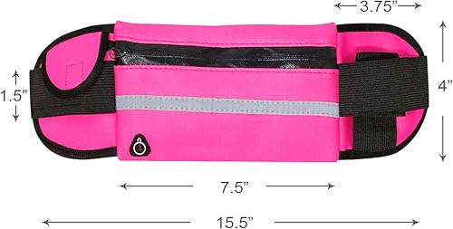 Miniatura 6 de allydrew Cinturón ajustable de neopreno para correr, riñonera impermeable, bolsa de entrenamiento para correr, trotar, senderismo