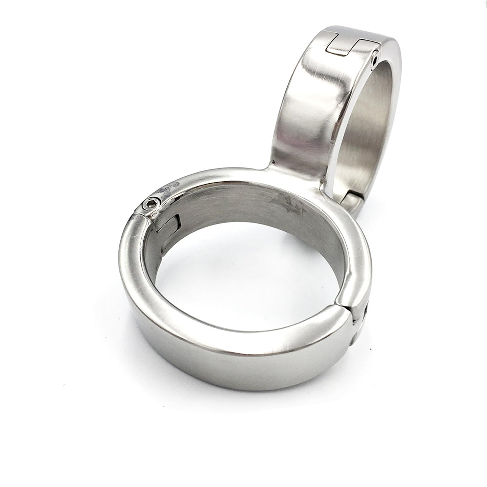 Edelstahl Erwachsene Slave Handgelenk Manschetten BDSM Bondage Fesseln Schwer Handschellen-Armband Abschließbar Metall Handcuffs Fetisch Sexspielzeuge für Paare Männer Frauen,Oval,Frau