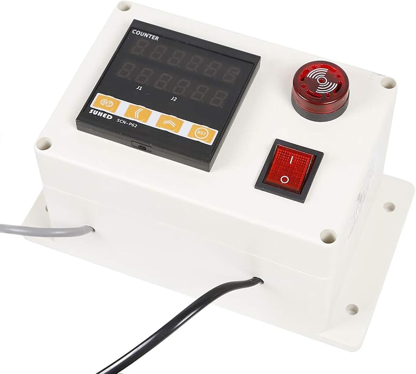 Contador digital de longitud con rueda rodante y zumbador, rango 0-999999 para medición de cables y líneas de pesca