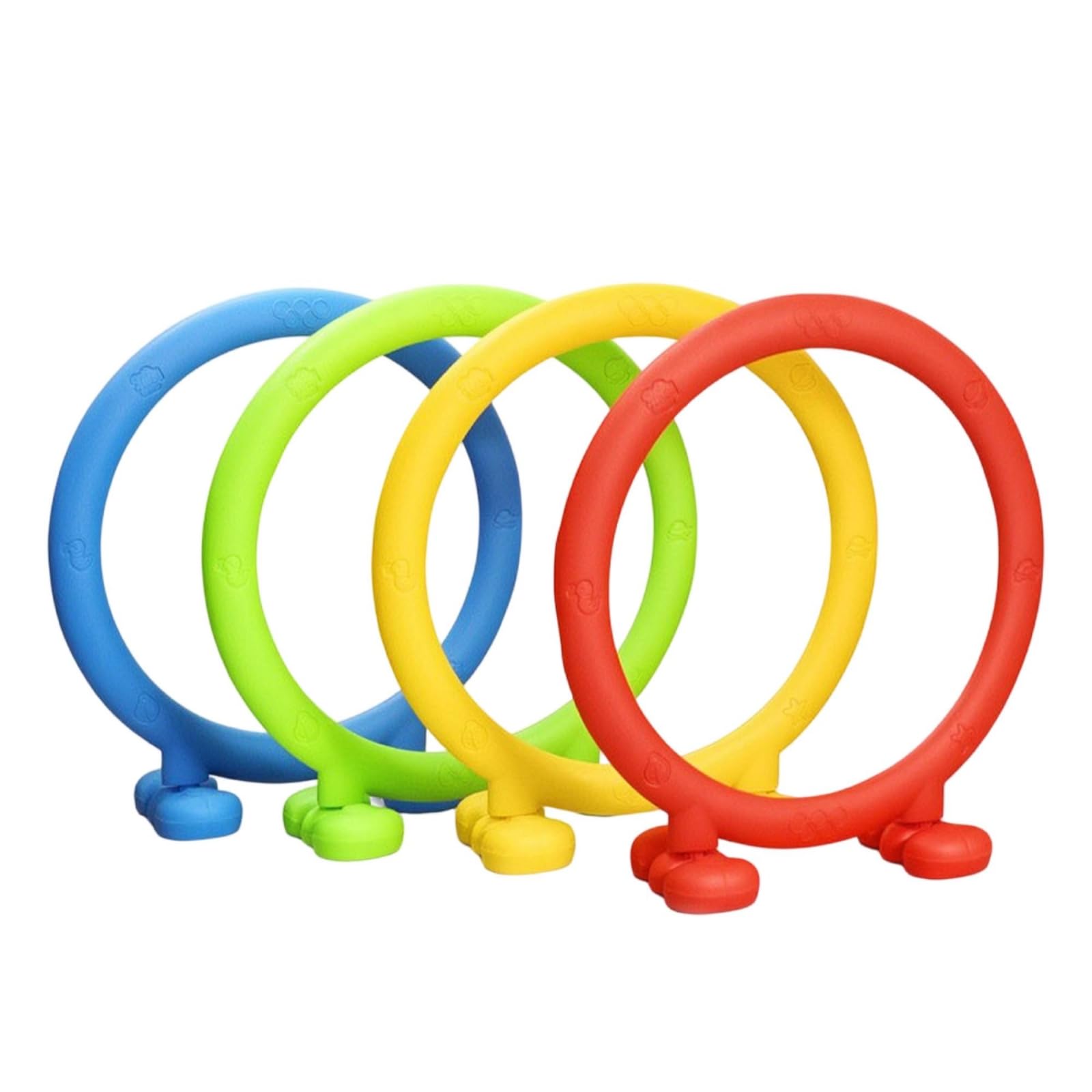 4 Pezzi Anello da Allenamento Stabili | In Plastica, Pratico, Attrezzatura Sportiva, per Giardino, Scuole Dell'infanzia