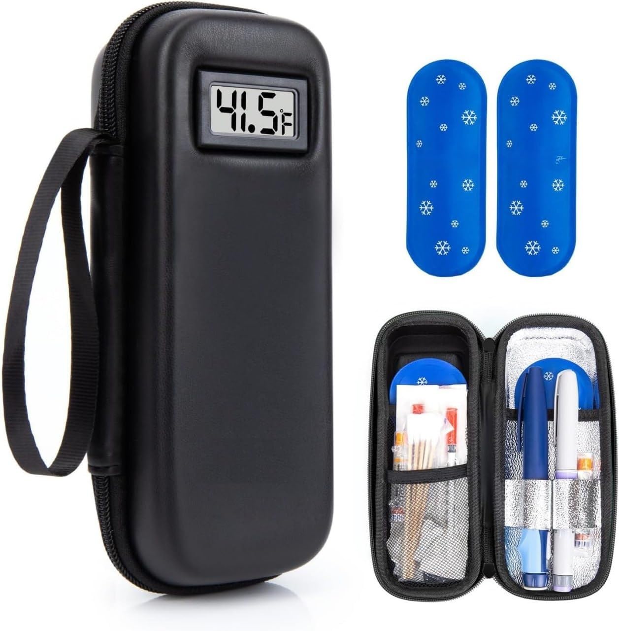 Insulin Cooling Case for Travel with 3 Ice Packs & Free Insulated Outer Cover – Double Protection Hard EVA Organizer for Insulin Pens & Vials | 12+ Hours Cooling | Portable & Shockproof-picture-20