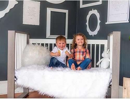 Miniatura 7 de Falda de cama de cuna, con volantes de polvo, 100% algodón natural, falda de cama dividida, accesorio de ropa de cama para bebé, niños y niñas, ropa