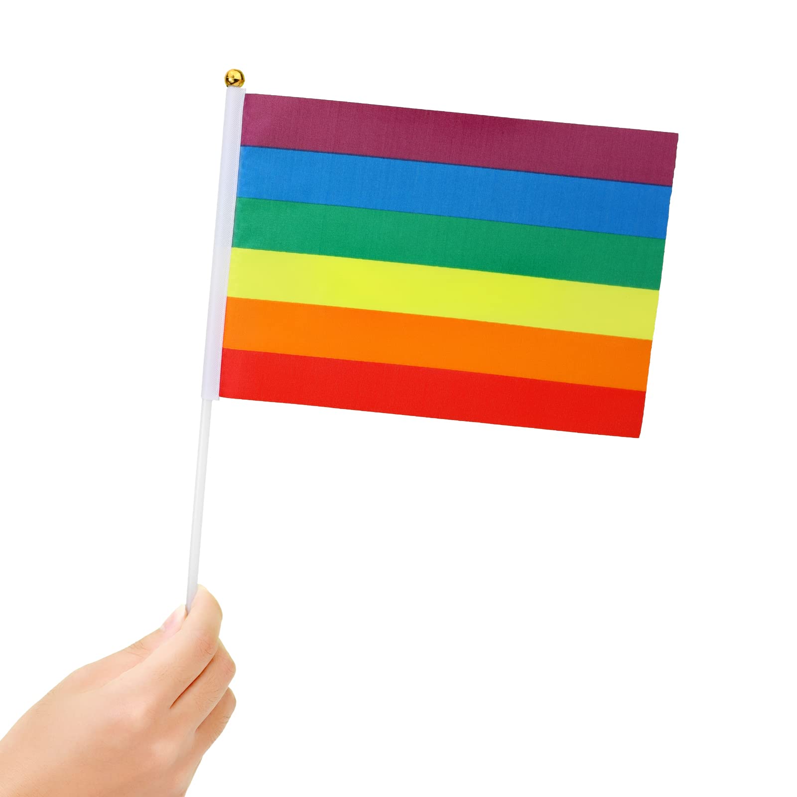 60 Pièces Petit Drapeau Arc En Ciel pour Marche des Fiertés Pride LGBT LGBTQIA+