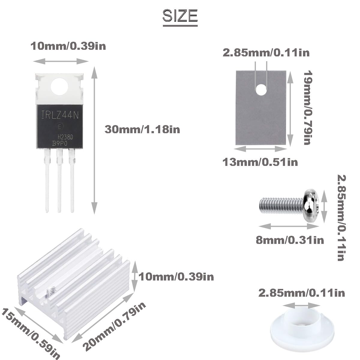 IRLZ44N Transistor Mosfet N-Channel TO-220AB 30A 55V 3Pin
