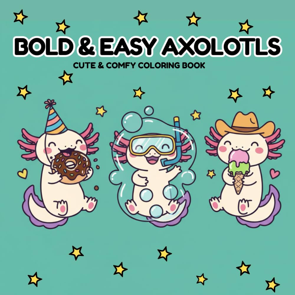 Bold & Easy Cute Axolotls