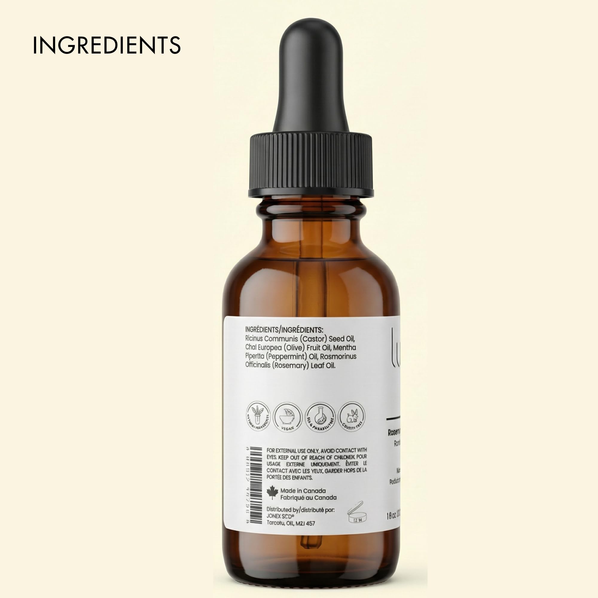 Luxivie Rosemary Mint Hair Serum (30 mL) – Lightweight, Non-Greasy