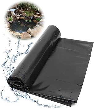 Image Yibcn Black Pond Liner, Flexible Fish Pond Liners Gardens Pools Membrane Reinforced Landscaping, Pond Tarpaulin for Water Pool Waterfall Garden Fountain Image Yibcn Black Pond Liner, Flexible Fish Pond Liners Gardens Pools Membrane Reinforced Landscaping, Pond Tarpaulin for Water Pool Waterfall Garden Fountain