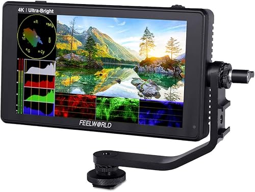 FEELWORLD LUT6 6 pulgadas 2600nits HDR 3D LUT pantalla táctil DSLR Cámara Monitor de campo con forma de onda VectorScope histograma 4K entrada HDMI