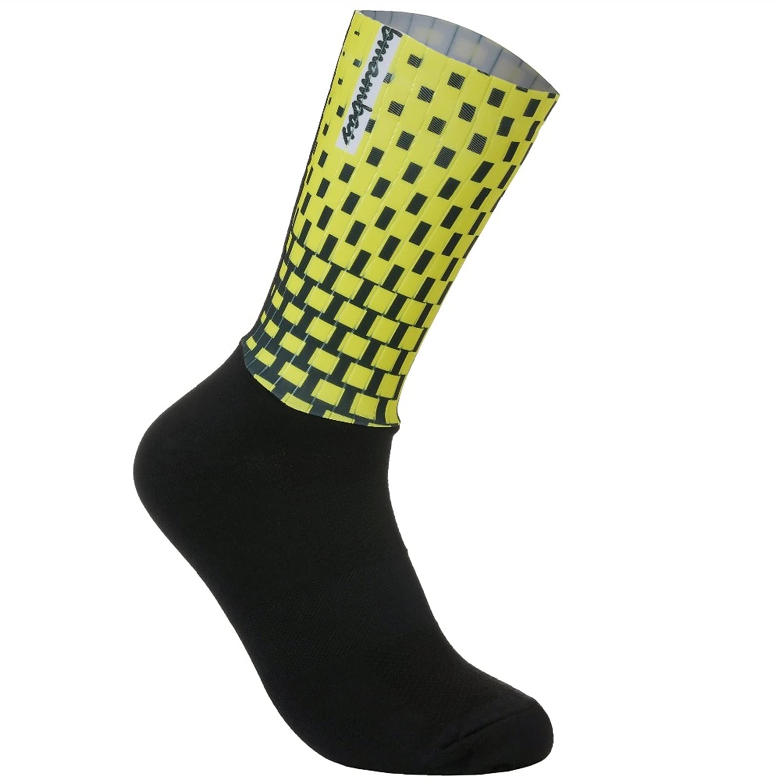 Tyutyu Yellow Sport Socks Breathable Road Bicycle Socks/Mountain Bike Socks/Racing Cycling Socks Running Socks (Color : Size : 39 45)